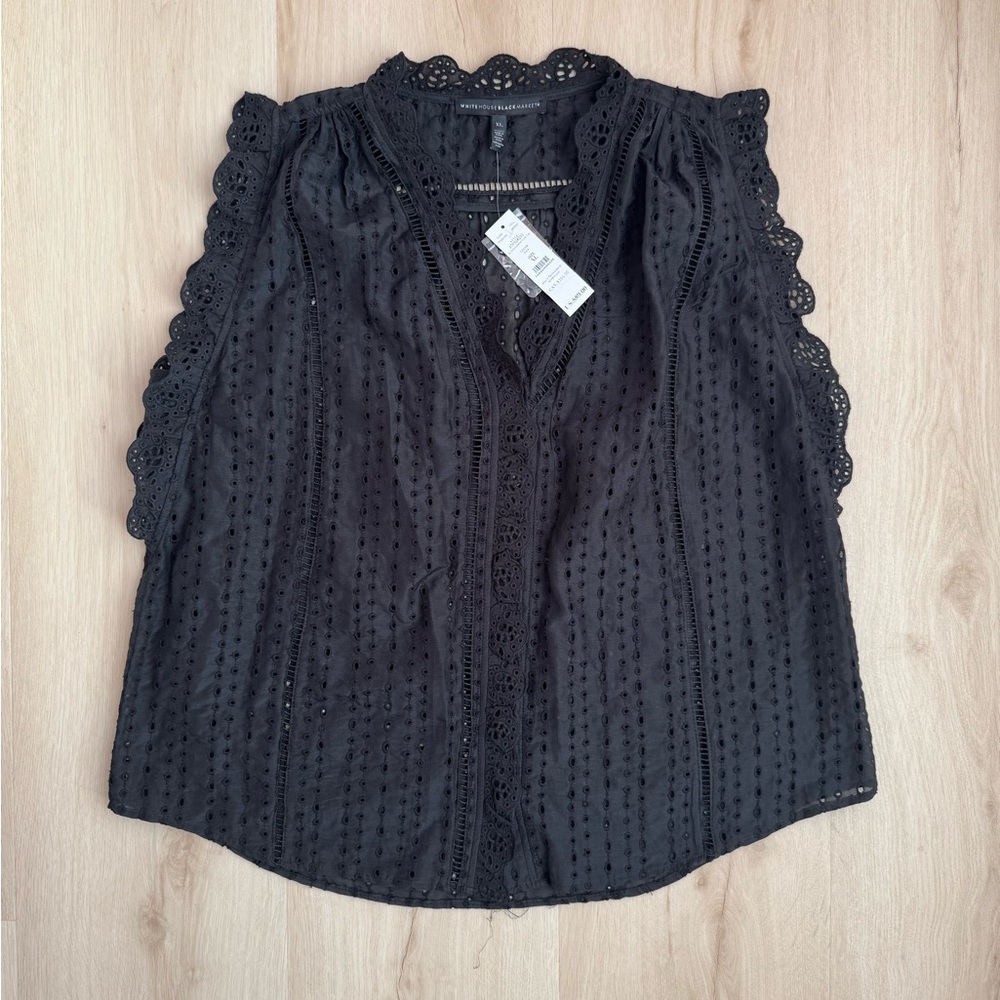 🔖NWT Black Lace Sleeveless Top